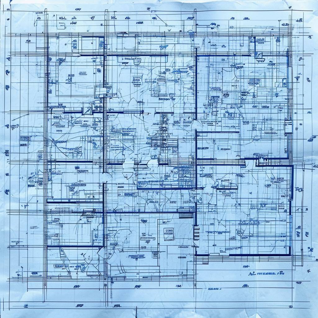 Phased Plans Blueprint Abstract